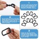 FERCAISH Pack of 12 Silicone Dog Tags Military Style, Black Dog Tag Silencer, Silicone Rubber Dog Tag, Rubber ID Tags Retangular Cover, to Reduce Harmful Noise FERCAISH Pack of 12 Silicone Dog Tags Military Style, Black Dog Tag Silencer, Silicone Rubber Dog Tag, Rubber ID Tags Retangular Cover, to Reduce Harmful Noise