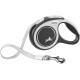 FLEXI New Comfort Retractable Dog Leash (Band), Ergonomic, Durable and Tangle-Free, for Dogs up to 15 kg, 4.8 metres, Small, Grey/Black