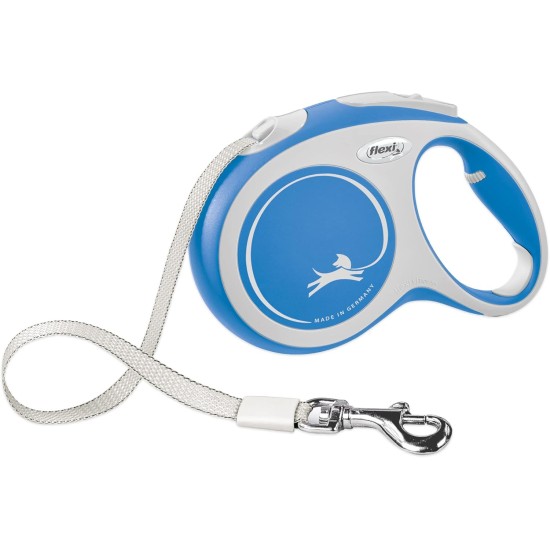 FLEXI New Comfort Retractable Dog Leash (Band), Ergonomic, Durable and Tangle-Free, for Dogs up to 15 kg, 4.8 metres, Small, Grey/Black FLEXI New Comfort Retractable Dog Leash (Band), Ergonomic, Durable and Tangle-Free, for Dogs up to 15 kg, 4.8 metres, Small, Grey/Black