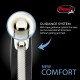 FLEXI New Comfort Retractable Dog Leash (Band), Ergonomic, Durable and Tangle-Free, for Dogs up to 15 kg, 4.8 metres, Small, Grey/Black