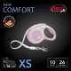 FLEXI® New Comfort Retractable Dog Leash (Strap), Ergonomic, Strong and Tangle-Free, for Dogs up to 12 kg, 3 m, XS, Pink/Rose FLEXI® New Comfort Retractable Dog Leash (Strap), Ergonomic, Strong and Tangle-Free, for Dogs up to 12 kg, 3 m, XS, Pink/Rose