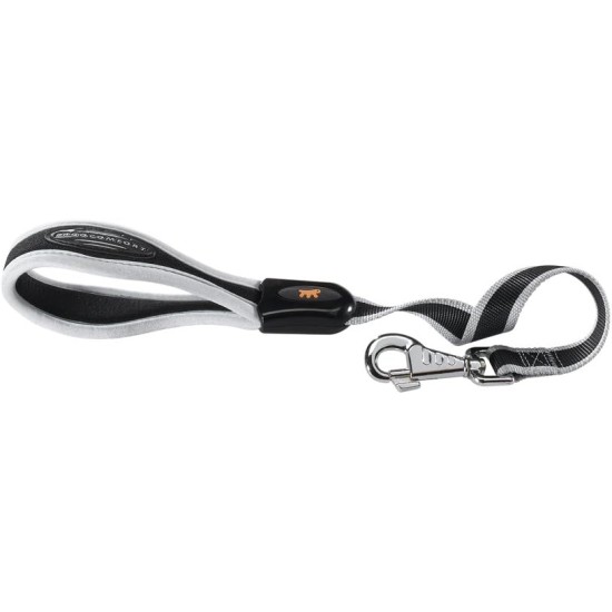 Ferplast ERGOCOMFORT GM25/55 kurze Hundeleine aus Nylon, ergonomischer Griff, weiche Polsterung, Länge 55 cm x 2,5 cm, Silber Ferplast ERGOCOMFORT GM25/55 kurze Hundeleine aus Nylon, ergonomischer Griff, weiche Polsterung, Länge 55 cm x 2,5 cm, Silber