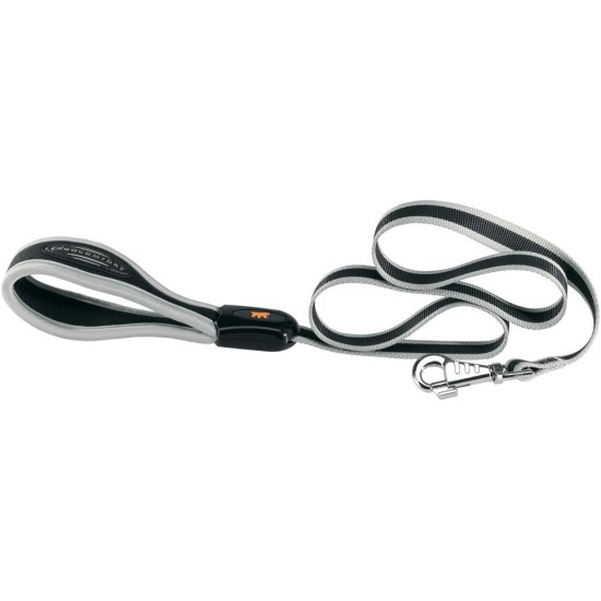 Ferplast ERGOCOMFORT GM25/55 kurze Hundeleine aus Nylon, ergonomischer Griff, weiche Polsterung, Länge 55 cm x 2,5 cm, Silber Ferplast ERGOCOMFORT GM25/55 kurze Hundeleine aus Nylon, ergonomischer Griff, weiche Polsterung, Länge 55 cm x 2,5 cm, Silber