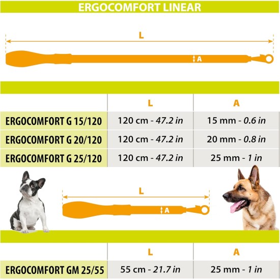 Ferplast ERGOCOMFORT GM25/55 kurze Hundeleine aus Nylon, ergonomischer Griff, weiche Polsterung, Länge 55 cm x 2,5 cm, Silber Ferplast ERGOCOMFORT GM25/55 kurze Hundeleine aus Nylon, ergonomischer Griff, weiche Polsterung, Länge 55 cm x 2,5 cm, Silber