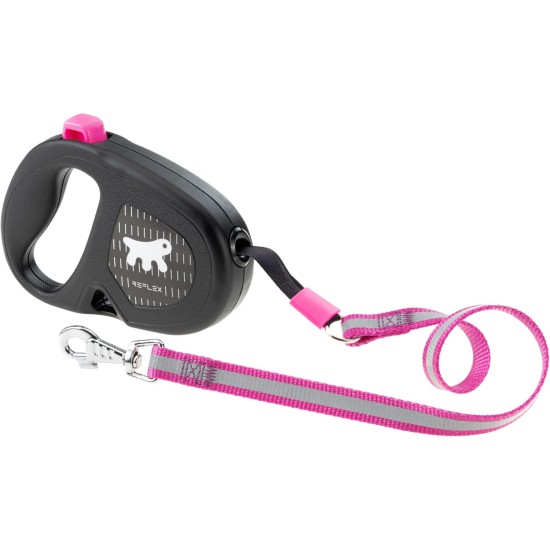 Ferplast Flippy ONE Reflex Reflective Dog Lead for Large Dogs up to 50 kg Extendable Webbing Max 5 m Single Button for Locking and Unlocking Green Ferplast Flippy ONE Reflex Reflective Dog Lead for Large Dogs up to 50 kg Extendable Webbing Max 5 m Single Button for Locking and Unlocking Green
