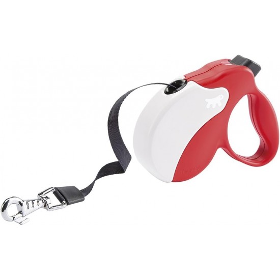 Ferplast Hundeleine AMIGO MINI, Rollleine kleine Hunde bis 12 kg. Max. Gurtband 3 m. Einzelne Verriegelungs- und Entriegelungstaste, rot, weiße Abdeckung Ferplast Hundeleine AMIGO MINI, Rollleine kleine Hunde bis 12 kg. Max. Gurtband 3 m. Einzelne Verriegelungs- und Entriegelungstaste, rot, weiße Abdeckung