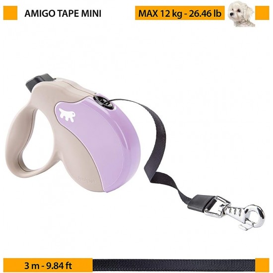 Ferplast Hundeleine AMIGO MINI, Rollleine kleine Hunde bis 12 kg. Max. Gurtband 3 m. Einzelne Verriegelungs- und Entriegelungstaste, rot, weiße Abdeckung Ferplast Hundeleine AMIGO MINI, Rollleine kleine Hunde bis 12 kg. Max. Gurtband 3 m. Einzelne Verriegelungs- und Entriegelungstaste, rot, weiße Abdeckung