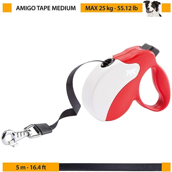 Ferplast Hundeleine AMIGO MINI, Rollleine kleine Hunde bis 12 kg. Schnur max. 3 m. Einzelne Verriegelungs- und Entriegelungstaste, schwarz, schwarze Abdeckung Ferplast Hundeleine AMIGO MINI, Rollleine kleine Hunde bis 12 kg. Schnur max. 3 m. Einzelne Verriegelungs- und Entriegelungstaste, schwarz, schwarze Abdeckung