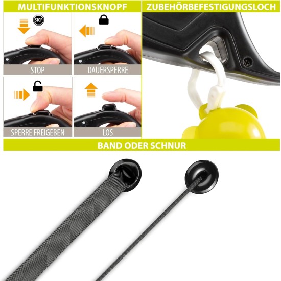 Ferplast Hundeleine FLIPPY ONE, Rollleine kleine Hunde bis 8 kg. Ausziehbare Schnur max. 3 m. Einzelner Verriegelungs- und Entriegelungsknopf, schwarz Ferplast Hundeleine FLIPPY ONE, Rollleine kleine Hunde bis 8 kg. Ausziehbare Schnur max. 3 m. Einzelner Verriegelungs- und Entriegelungsknopf, schwarz