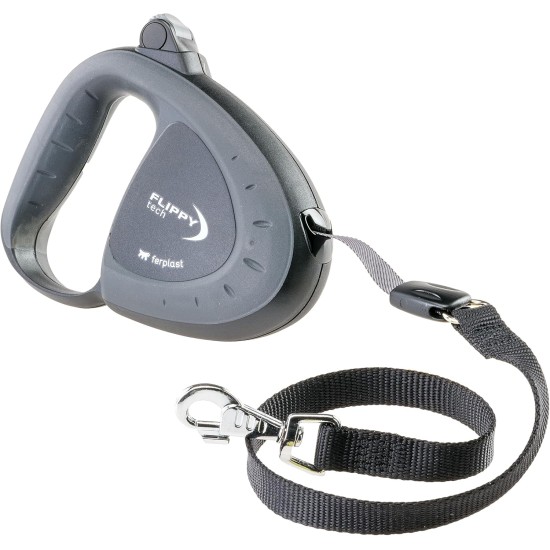 Ferplast Hundeleine FLIPPY TECH, Rollleine große Hunde bis 50 kg. Ausziehbares Gurtband max. 5 m. Einzelner Verriegelungs- und Entriegelungsknopf, schwarz Ferplast Hundeleine FLIPPY TECH, Rollleine große Hunde bis 50 kg. Ausziehbares Gurtband max. 5 m. Einzelner Verriegelungs- und Entriegelungsknopf, schwarz