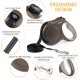 Fida Retractable Dog Leash, 16 ft Dog Walking Leash for Small Dogs up to 26lbs, 360¡ã Tangle Coffee/Brown Fida Retractable Dog Leash, 16 ft Dog Walking Leash for Small Dogs up to 26lbs, 360¡ã Tangle Coffee/Brown