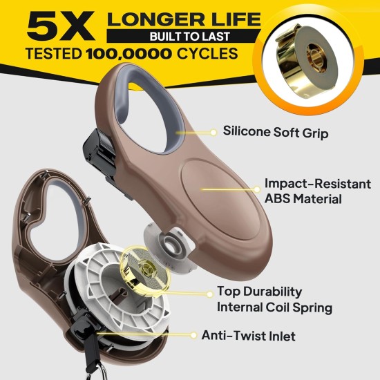 Fida Retractable Dog Leash, 16 ft Dog Walking Leash for Small Dogs up to 26lbs, 360¡ã Tangle Coffee/Brown Fida Retractable Dog Leash, 16 ft Dog Walking Leash for Small Dogs up to 26lbs, 360¡ã Tangle Coffee/Brown