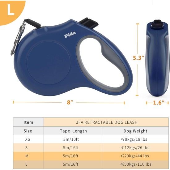 Fida Retractable Dog Leash, 16 ft Dog Walking Leash for Small Dogs up to 26lbs, 360¡ã Tangle Coffee/Brown Fida Retractable Dog Leash, 16 ft Dog Walking Leash for Small Dogs up to 26lbs, 360¡ã Tangle Coffee/Brown