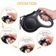 Fida Retractable Dog Leash, 16 ft Dog Walking Leash for Small Dogs up to 26lbs, 360¡ã Tangle Coffee/Brown Fida Retractable Dog Leash, 16 ft Dog Walking Leash for Small Dogs up to 26lbs, 360¡ã Tangle Coffee/Brown