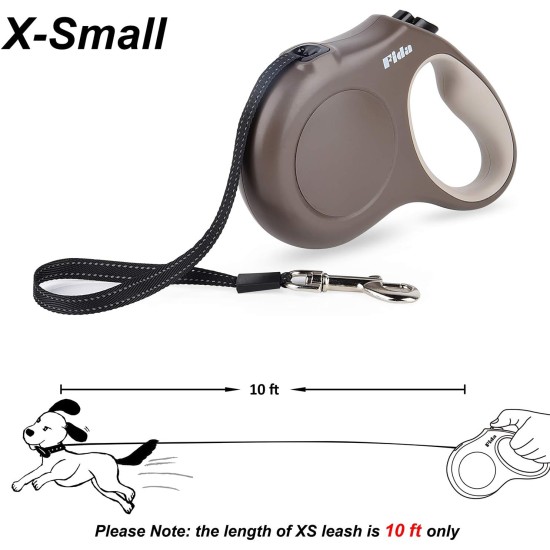 Fida Retractable Dog Leash, 16 ft Dog Walking Leash for Small Dogs up to 26lbs, 360¡ã Tangle Coffee/Brown Fida Retractable Dog Leash, 16 ft Dog Walking Leash for Small Dogs up to 26lbs, 360¡ã Tangle Coffee/Brown