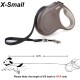 Fida Retractable Dog Leash X-Small Breed, 10 ft Durable Pet Walking Leash for Extra Small Dogs/Cats/Small Animals up to 18lbs, 360¡ã Tangle Coffee/Brown