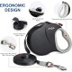 Fida Retractable Dog Leash X-Small Breed, 10 ft Durable Pet Walking Leash for Extra Small Dogs/Cats/Small Animals up to 18lbs, 360¡ã Tangle Coffee/Brown