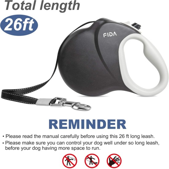 Fida Retractable Dog Leash X-Small Breed, 10 ft Durable Pet Walking Leash for Extra Small Dogs/Cats/Small Animals up to 18lbs, 360¡ã Tangle Coffee/Brown Fida Retractable Dog Leash X-Small Breed, 10 ft Durable Pet Walking Leash for Extra Small Dogs/Cats/Small Animals up to 18lbs, 360¡ã Tangle Coffee/Brown