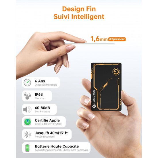 Find My NOVOO Smart Card Compatible Bluetooth 6 Year Waterproof IP68 Ultra Thin (1.6mm) (iOS Only) Find My NOVOO Smart Card Compatible Bluetooth 6 Year Waterproof IP68 Ultra Thin (1.6mm) (iOS Only)