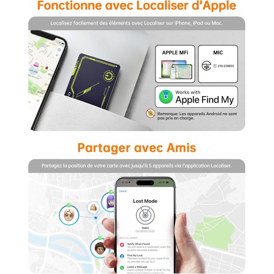 Find My NOVOO Smart Card Compatible Bluetooth 6 Year Waterproof IP68 Ultra Thin (1.6mm) (iOS Only) Find My NOVOO Smart Card Compatible Bluetooth 6 Year Waterproof IP68 Ultra Thin (1.6mm) (iOS Only)