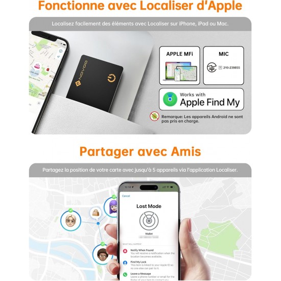 Find My NOVOO Smart Card Compatible Bluetooth 6 Year Waterproof IP68 Ultra Thin (1.6mm) (iOS Only) Find My NOVOO Smart Card Compatible Bluetooth 6 Year Waterproof IP68 Ultra Thin (1.6mm) (iOS Only)