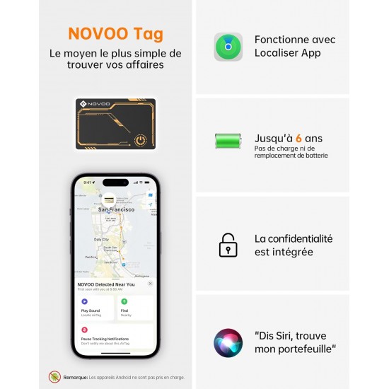 Find My NOVOO Smart Card Compatible Bluetooth 6 Year Waterproof IP68 Ultra Thin (1.6mm) (iOS Only) Find My NOVOO Smart Card Compatible Bluetooth 6 Year Waterproof IP68 Ultra Thin (1.6mm) (iOS Only)