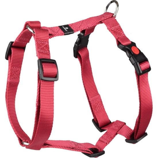 Flamingo Hondentuig H-harnas Ziggi Kersenrood 45-70 cm x 20 mm Rood Flamingo Hondentuig H-harnas Ziggi Kersenrood 45-70 cm x 20 mm Rood