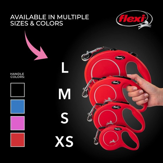 Flexi CL10T5.250.R Retractable Dog Lead, Classic Design, 4.88 m, Small, Red Flexi CL10T5.250.R Retractable Dog Lead, Classic Design, 4.88 m, Small, Red