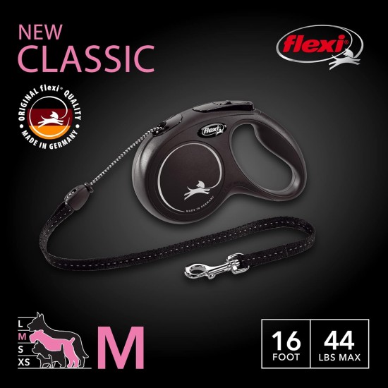 Flexi Classic Retractable Dog Lead for Dogs up to 11.8 kg, 7.9 m, Small, Black Flexi Classic Retractable Dog Lead for Dogs up to 11.8 kg, 7.9 m, Small, Black