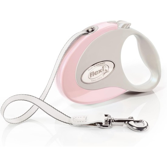 Flexi Classic Retractable Dog Leash (Strap), Ergonomic, Durable and Tangle-Free, 3 m, Small, Pink/Pink Flexi Classic Retractable Dog Leash (Strap), Ergonomic, Durable and Tangle-Free, 3 m, Small, Pink/Pink