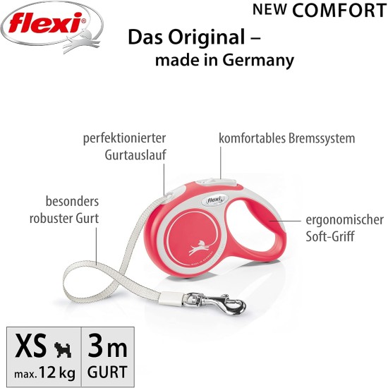 Flexi Comfort Retractable Lead 8 m Black Flexi Comfort Retractable Lead 8 m Black