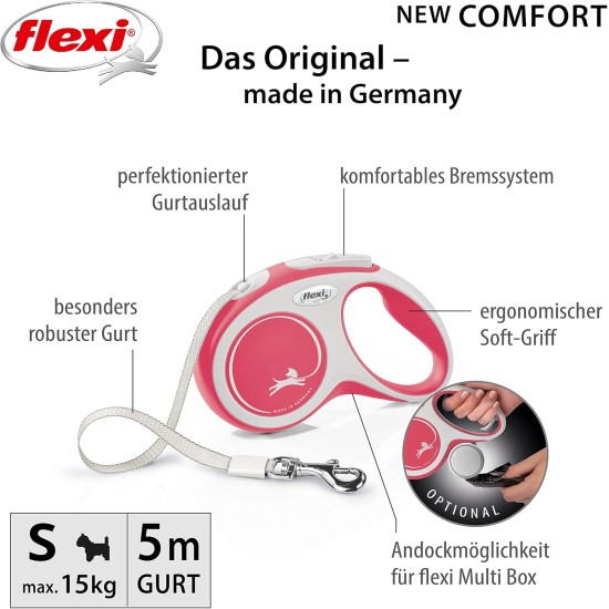 Flexi Comfort Retractable Lead 8 m Black Flexi Comfort Retractable Lead 8 m Black