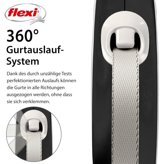 Flexi New Classic L Strap 8 m black for dogs up to 50 kg Flexi New Classic L Strap 8 m black for dogs up to 50 kg
