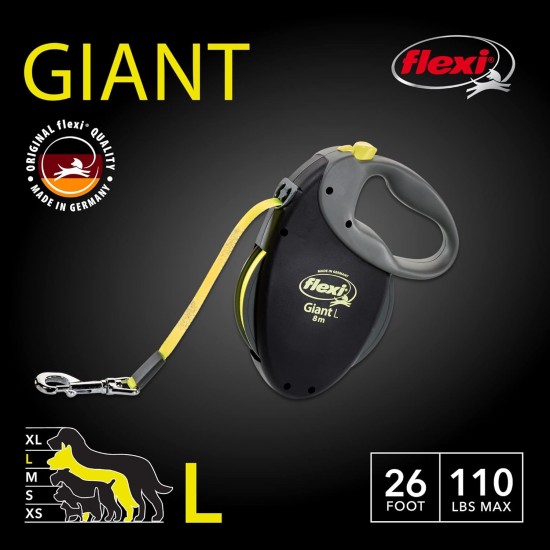 Flexi New Classic L Strap 8 m black for dogs up to 50 kg Flexi New Classic L Strap 8 m black for dogs up to 50 kg