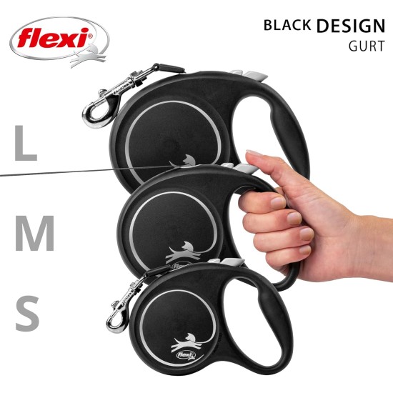 Flexi New Classic L Strap 8 m black for dogs up to 50 kg Flexi New Classic L Strap 8 m black for dogs up to 50 kg