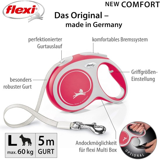 Flexi New Classic L Strap 8 m black for dogs up to 50 kg Flexi New Classic L Strap 8 m black for dogs up to 50 kg