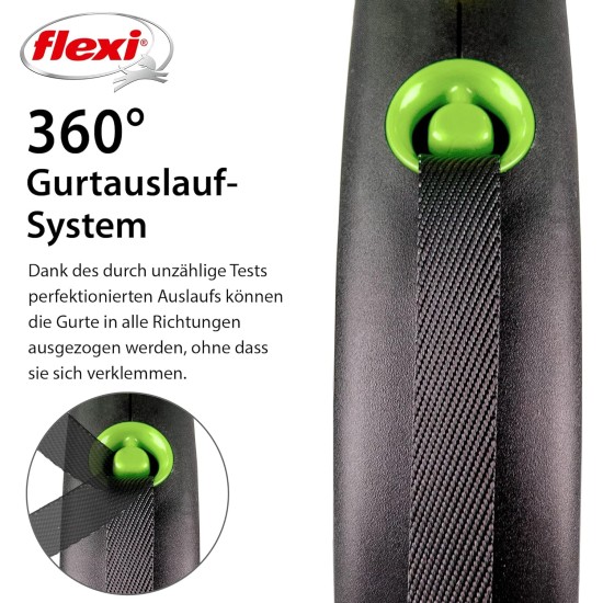 Flexi New Classic L Strap 8 m black for dogs up to 50 kg Flexi New Classic L Strap 8 m black for dogs up to 50 kg