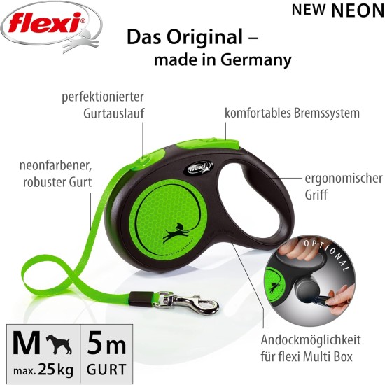 Flexi New Classic L Strap 8 m black for dogs up to 50 kg Flexi New Classic L Strap 8 m black for dogs up to 50 kg