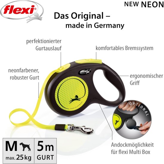 Flexi New Classic L Strap 8 m black for dogs up to 50 kg Flexi New Classic L Strap 8 m black for dogs up to 50 kg