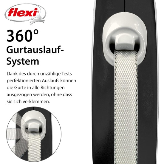 Flexi New Classic L Strap 8 m black for dogs up to 50 kg Flexi New Classic L Strap 8 m black for dogs up to 50 kg