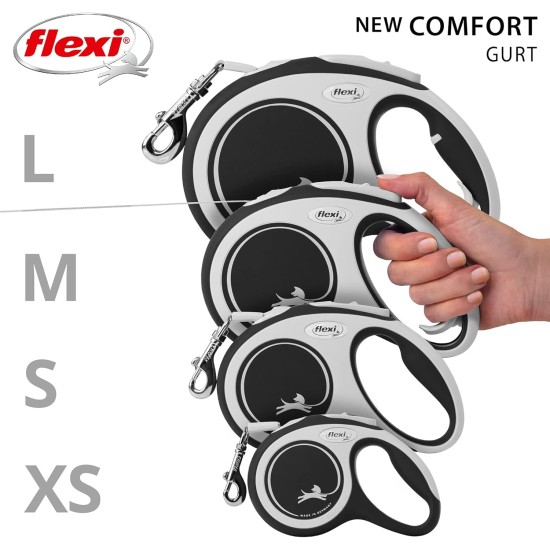 Flexi New Classic L Strap 8 m black for dogs up to 50 kg Flexi New Classic L Strap 8 m black for dogs up to 50 kg