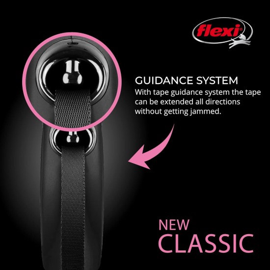Flexi New Classic L Strap 8 m black for dogs up to 50 kg Flexi New Classic L Strap 8 m black for dogs up to 50 kg