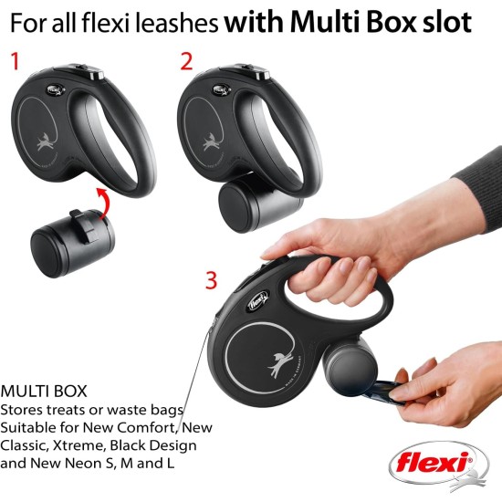 Flexi New Classic L Strap 8 m black for dogs up to 50 kg Flexi New Classic L Strap 8 m black for dogs up to 50 kg