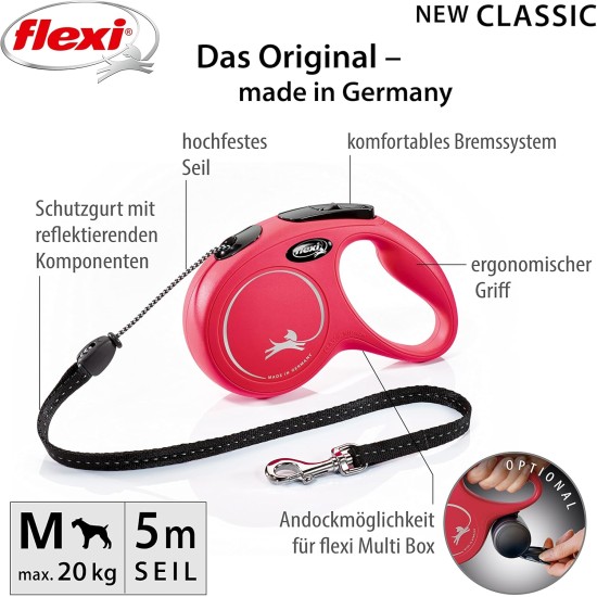 Flexi New Classic Rope, red, 4000498022603 Flexi New Classic Rope, red, 4000498022603