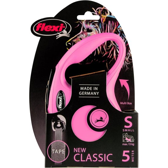 Flexi New Classic S Lead, for Dogs up to 15 kg, 5 m, Black Flexi New Classic S Lead, for Dogs up to 15 kg, 5 m, Black