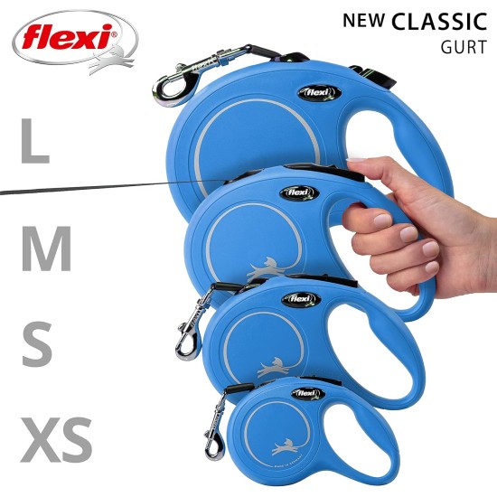 Flexi New Classic S Lead, for Dogs up to 15 kg, 5 m, Black Flexi New Classic S Lead, for Dogs up to 15 kg, 5 m, Black