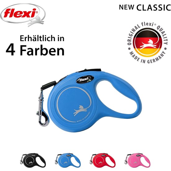 Flexi New Classic S Lead, for Dogs up to 15 kg, 5 m, Black Flexi New Classic S Lead, for Dogs up to 15 kg, 5 m, Black