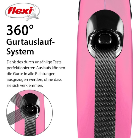 Flexi New Classic S Lead, for Dogs up to 15 kg, 5 m, Black Flexi New Classic S Lead, for Dogs up to 15 kg, 5 m, Black