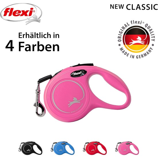 Flexi New Classic S Lead, for Dogs up to 15 kg, 5 m, Black Flexi New Classic S Lead, for Dogs up to 15 kg, 5 m, Black