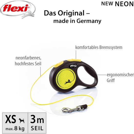 Flexi New Neon Rope, XS Flexi New Neon Rope, XS